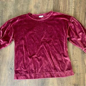 Velvet Burgundy Top